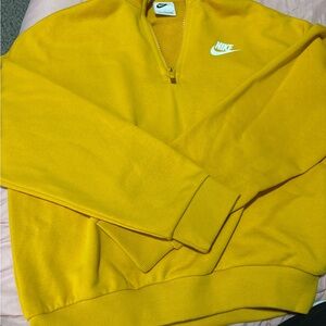 Nike Men's Vibrant Yellow Zip-Up Sweater